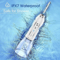 H2ofloss Water Flosser Professional Cordless Dental Oral Irrigator Portable and Rechargeable IPX7 Waterproof Water Flossing For Teeth Cleaning, 300ml Reservoir Home And Travel (HF-6)