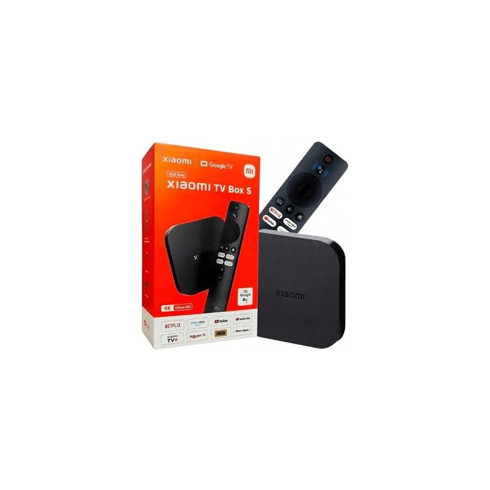 Xiaomi Mi Box S (2nd Gen) with 4K Ultra HD Streaming Media Player Dual Band Connectivity Google TV And Google Assistant And Remote Supported, Black