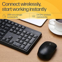 HP Wireless Keyboard and Mouse Combo, CS10, Black