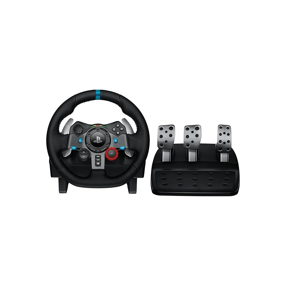 Logitech G29 Driving Force Racing Wheel and Floor Pedals, Real Force Feedback, Stainless Steel Paddle Shifters for PS5, PS4, PC, Mac, Black