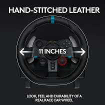 Logitech G29 Driving Force Racing Wheel and Floor Pedals, Real Force Feedback, Stainless Steel Paddle Shifters for PS5, PS4, PC, Mac, Black