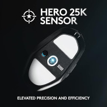 Logitech G303 Shroud Edition Wireless Gaming Mouse, LIGHTSPEED HERO 25K 25,600 DPI 75 Grams 5-Buttons, PC Black