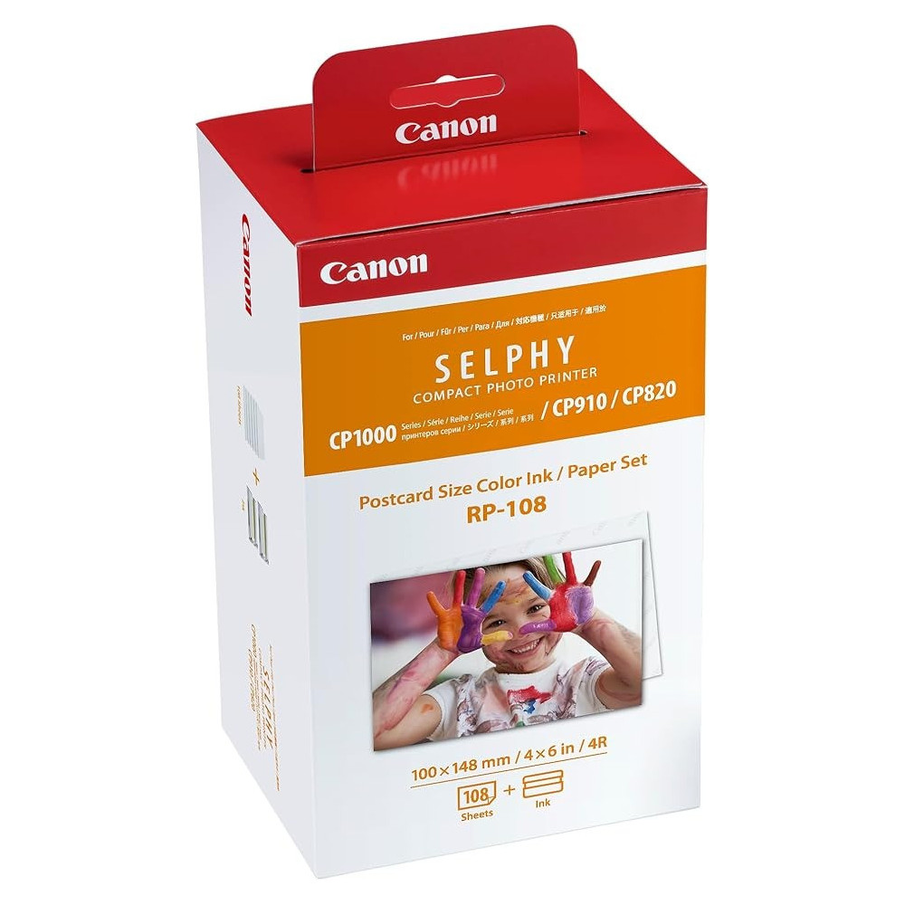 Canon Rp108 Post Card Size Color Ink/Paper Set