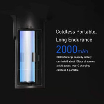 Xiaomi MI Cordless Screwdriver 5N m High Torque, 2000mAh large Capacity Battery 12S2 Alloy Steel Tips, Black