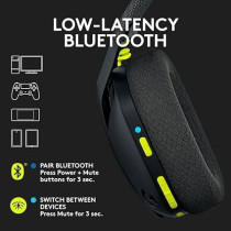 Logitech G435 Lightspeed And Bluetooth Wireless Gaming Headset Ultra Lightweight 165G Over-Ear Headphones, Built-In Mics, 18H Battery, Compatible With Dolby Atmos, Pc, Ps4, Ps5, Mobile, Black