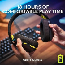 Logitech G435 Lightspeed And Bluetooth Wireless Gaming Headset Ultra Lightweight 165G Over-Ear Headphones, Built-In Mics, 18H Battery, Compatible With Dolby Atmos, Pc, Ps4, Ps5, Mobile, Black
