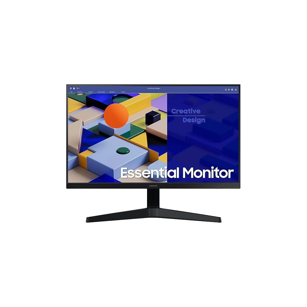 Samsung S3 S31C 22 Inch Essential Flat Full HD Monitor, Borderless Design With 75Hz Refresh rate, IPS Panel, AMD FreeSync, LS22C310EAMXUE, Black