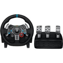 Logitech G29 Driving Force Racing Wheel and Floor Pedals, Real Force Feedback, Stainless Steel Paddle Shifters, Leather Steering Wheel Cover for PS5, PS4, PC, Mac, Black
