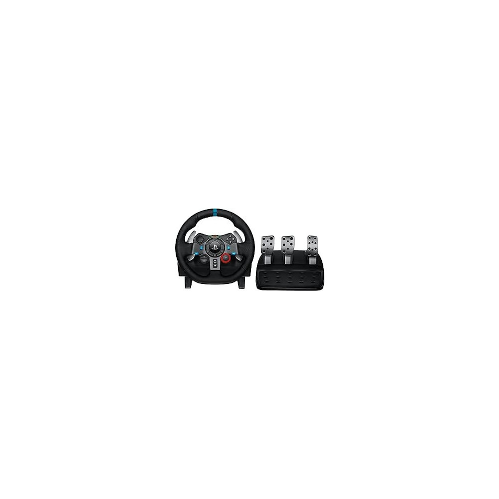 Logitech G29 Driving Force Racing Wheel and Floor Pedals, Real Force Feedback, Stainless Steel Paddle Shifters, Leather Steering Wheel Cover for PS5, PS4, PC, Mac, Black