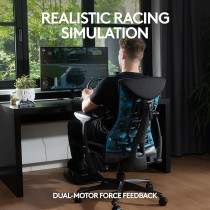 Logitech G29 Driving Force Racing Wheel and Floor Pedals, Real Force Feedback, Stainless Steel Paddle Shifters, Leather Steering Wheel Cover for PS5, PS4, PC, Mac, Black