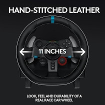 Logitech G29 Driving Force Racing Wheel and Floor Pedals, Real Force Feedback, Stainless Steel Paddle Shifters, Leather Steering Wheel Cover for PS5, PS4, PC, Mac, Black