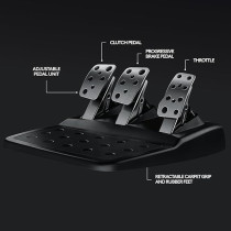 Logitech G29 Driving Force Racing Wheel and Floor Pedals, Real Force Feedback, Stainless Steel Paddle Shifters, Leather Steering Wheel Cover for PS5, PS4, PC, Mac, Black