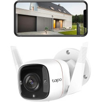 TP-Link Tapo 2K HD Security Camera Outdoor Wired, IP66 Weatherproof, Motion/Person Detection, Works with Alexa And Google Home, Built-in Siren w/Night Vision, Cloud/SD Card Storage, 2-Way Audio, C310, White