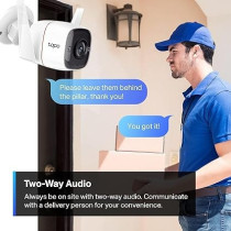 TP-Link Tapo 2K HD Security Camera Outdoor Wired, IP66 Weatherproof, Motion/Person Detection, Works with Alexa And Google Home, Built-in Siren w/Night Vision, Cloud/SD Card Storage, 2-Way Audio, C310, White