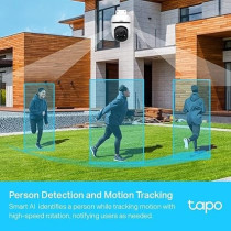 TP-Link Tapo 1080p Full HD Outdoor Pan/Tilt Security Wi-Fi Camera, 360 Degree Motion Detection, IP65 Weatherproof, Night Vision, Cloud And SD Card Storage, Works with Alexa And Google Home, Tapo C500, White