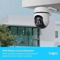 TP-Link Tapo 1080p Full HD Outdoor Pan/Tilt Security Wi-Fi Camera, 360 Degree Motion Detection, IP65 Weatherproof, Night Vision, Cloud And SD Card Storage, Works with Alexa And Google Home, Tapo C500, White