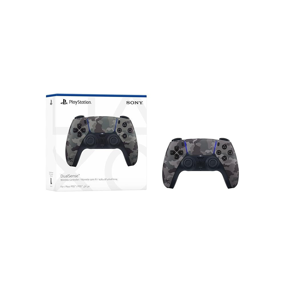 Sony Playstation 5 Dualsense Wireless Controller, Grey Camouflage