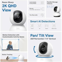 TP-Link Tapo Pan/Tilt Ai Home Security Wi-Fi Camera Identifies People, Pets, And Vehicles/Abnormal Sound Detection, Two-Way Audio, Flexible Storage And Hands-Free Operation - C220
