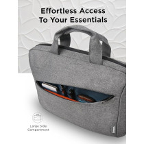 Lenovo Laptop Carrying Case T210, Fits For 15.6-Inch And Tablet, Sleek Design, Durable Water-Repellent Fabric, Business Casual Or School, Gx40Q17231, Grey