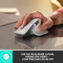 Logitech MX Master 3S Wireless Performance Mouse with Ultra-Fast Scrolling, Ergo, 8K DPI, Track on Glass, Quiet Clicks, USB-C, Bluetooth, Windows, Linux, Chrome, Pale Grey