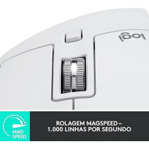 Logitech MX Master 3S Wireless Performance Mouse with Ultra-Fast Scrolling, Ergo, 8K DPI, Track on Glass, Quiet Clicks, USB-C, Bluetooth, Windows, Linux, Chrome, Pale Grey