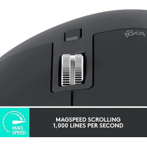 Logitech MX Master 3S Performance Wireless Mouse, Graphite With Bolt Reciever