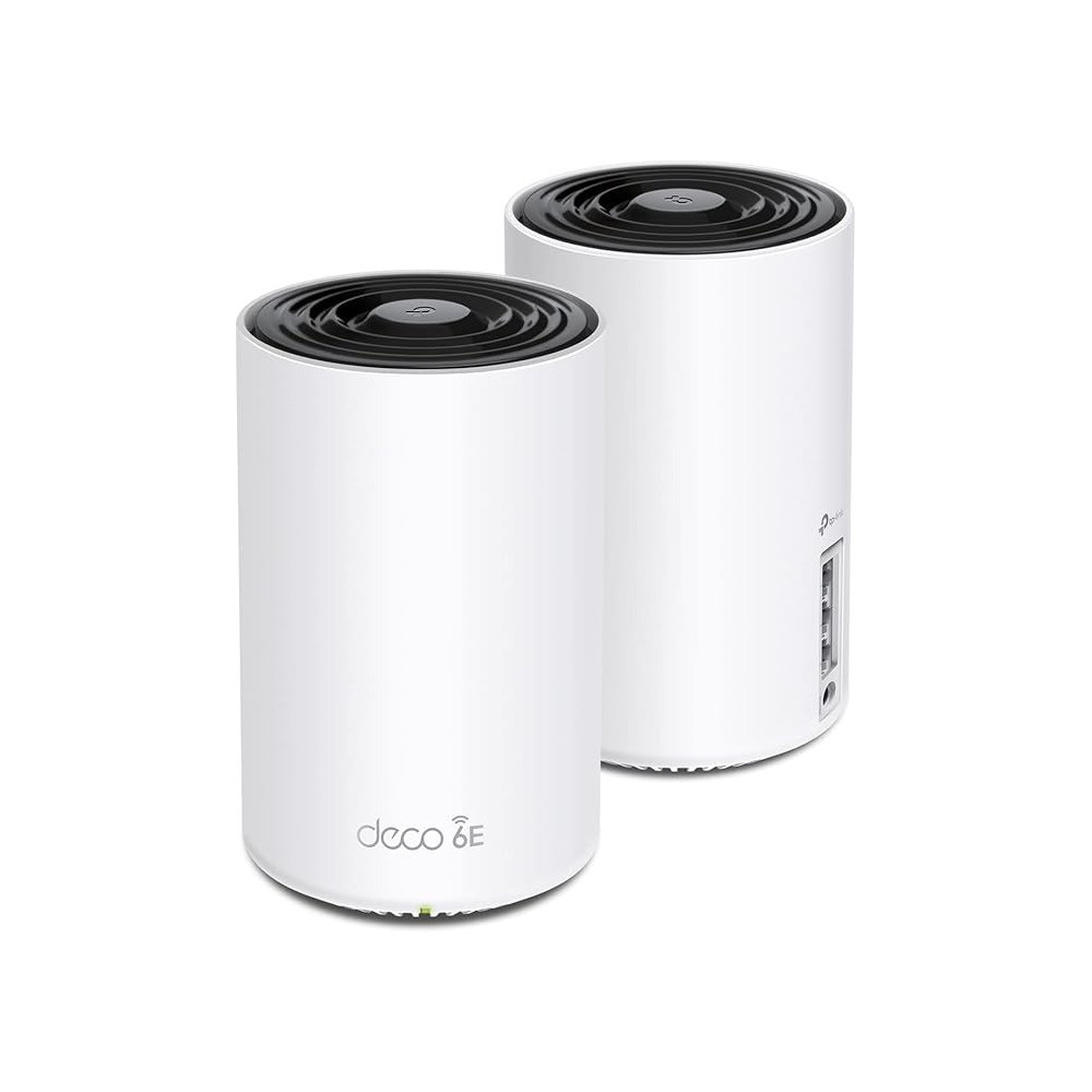 TP-Link Deco AXE5400 Tri-Band WiFi 6E Mesh System(Deco XE75) Covers up to 5500 Sq.Ft, Replaces WiFi Router and Extender, AI-Driven Mesh, New 6GHz Band, 2-Pack