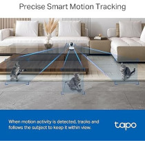 TP-Link Tapo 2K QHD Pan/Tilt Security Camera for Pet Camera, Baby Monitor, Motion Detection, Motion Tracking, 2-Way Audio, Night Vision, Cloud And SD Card Storage, Works w/Alexa And Google Home, C220, White