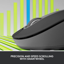 Logitech Signature M650 Wireless Mouse For Small to Medium Sized Hands, Silent Clicks, Customizable Side Buttons, Bluetooth, for PC/Mac/Multi-Device/Chromebook, Graphite