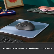 Logitech Signature M650 Wireless Mouse For Small to Medium Sized Hands, Silent Clicks, Customizable Side Buttons, Bluetooth, for PC/Mac/Multi-Device/Chromebook, Graphite