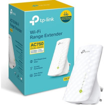 TP-Link RE200 AC750 Universal Dual Band Range Extender, Broadband/Wi-Fi Extender, Wi-Fi Booster/Hotspot with Ethernet Port, Plug and Play, Smart Signal Indicator, UK Plug, White