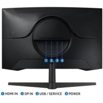 Samsung 27 Inches Odyssey G5 G55C QHD Curved Gaming Monitor, 165Hz Refresh Rate And 1ms Response Time (MPRT), 1000R Curved Screen, AMD FreeSync, Middle East Version (New Launch), LS27CG552EMXUE