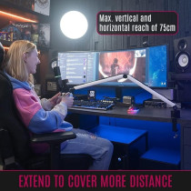 Streamplify Mount Arm, 1-MCL-BK, White/Black