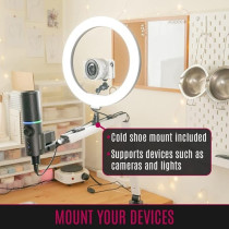 Streamplify Mount Arm, 1-MCL-BK, White/Black