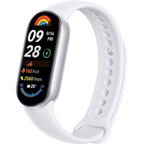 Xiaomi Smart Band 9 Glacier Silver, 1.62 Inches AMOLED Display, Touchscreen, Multisport Tracker, Activity Tracker, Heart Rate Monitor, Bluetooth connectivity