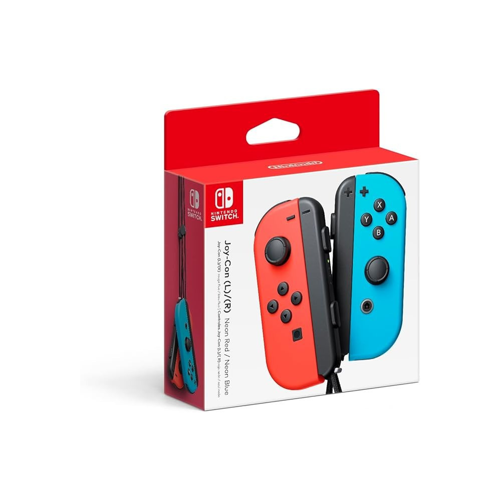 Nintendo Switch Left And Right Joy-Cons, Neon Red And Neon Blue