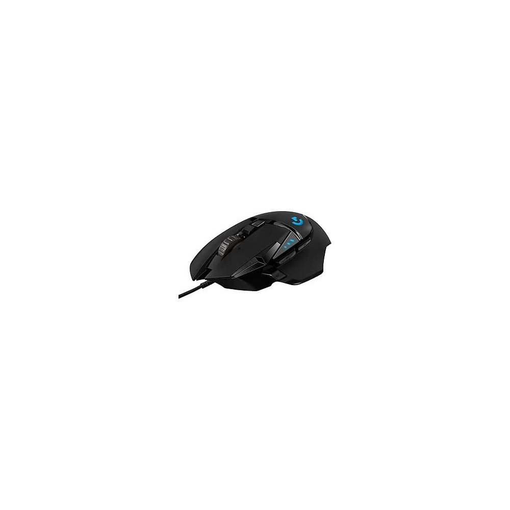 Logitech G502 HERO High Performance Wired Gaming Mouse, HERO 25K Sensor, 25,600 DPI, RGB, Adjustable Weights, 11 Programmable Buttons, On-Board Memory, PC / Mac, Black
