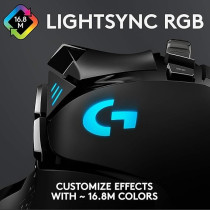 Logitech G502 HERO High Performance Wired Gaming Mouse, HERO 25K Sensor, 25,600 DPI, RGB, Adjustable Weights, 11 Programmable Buttons, On-Board Memory, PC / Mac, Black