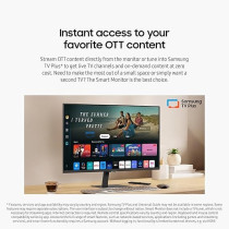 Samsung 32-Inch M8 (M80D) Series 4K UHD Smart Monitor with Streaming TV, Speakers, HDR10 Plus, AI Upscaling, USB-C, Ergonomic Stand, SlimFit Camera, Gaming Hub, LS32DM801UNXZA, 2024