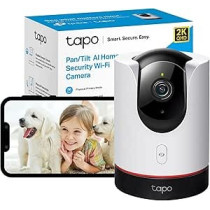 TP-Link Tapo Pan/Tilt Smart Security Camera, Indoor CCTV, Smart AI Detection and Notification, Starlight Sensor, 2K QHD, Night Vision Works with Alexa And Google Home, No Hub Required, SD Storage, C225