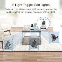 TP-Link Tapo Pan/Tilt Smart Security Camera, Indoor CCTV, Smart AI Detection and Notification, Starlight Sensor, 2K QHD, Night Vision Works with Alexa And Google Home, No Hub Required, SD Storage, C225