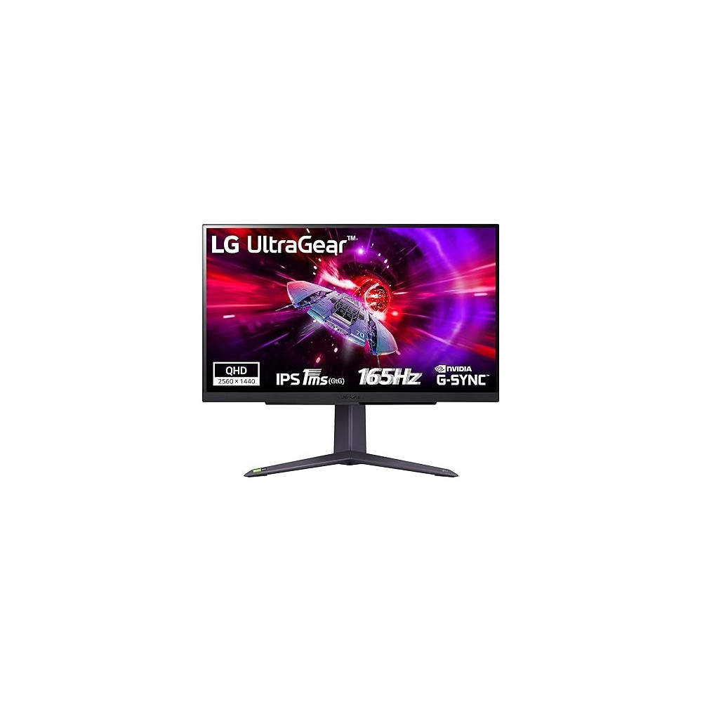 LG Electronics 27GR75Q-B Ultragear Gaming Monitor 68.5 cm (27 Inch), 2560 x 1.440, 16:9, WQHD 1440p, 99 Percentage sRGB, HDR10, 165 Hz, 1ms GtG, Black