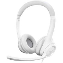 Logitech H390 Wired Headset For PC/Laptop, Stereo Headphones with Noise Cancelling Microphone, USB-A, In-Line Controls, Works with Chromebook, Off-White