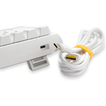 Ducky One 3 Classic White SF 65 Percentage Mechanical Keyboard with Blue Switches and RGB Lighting Compact, Durable, and Clicky Typing Experience