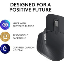 Logitech MX Master 3S - Wireless Performance Mouse with Ultra-fast Scrolling, Ergo, 8K DPI, Track on Glass, Quiet Clicks, USB-C, Bluetooth, Windows, Linux, Chrome, Graphite