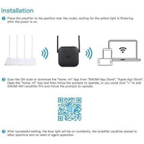 Xiaomi Global Version Mijia Wifi Repeater Pro 300M Mi Amplifier Network Expander Router Power Extender 2 Antenna For Router Wi Fi Plug And Play, 0784848389892, Black
