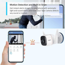 TP-Link Tapo Outdoor Security Camera/CCTV, Weatherproof Plus 2-way Audio And SD Storage (Tapo C310)