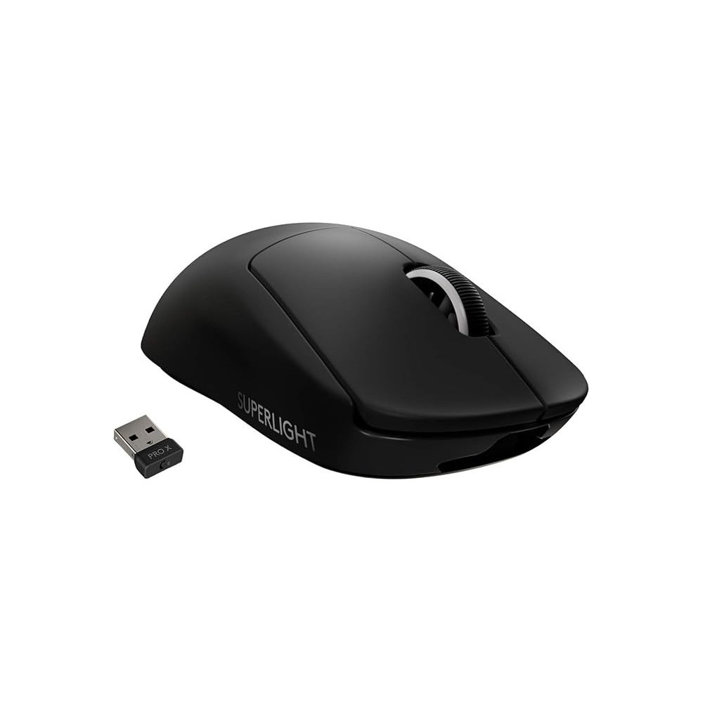 Logitech G Pro X Superlight Wireless Gaming Mouse, Ultra-Lightweight, HERO 25K Sensor, 25,600 DPI, 5 Programmable Buttons, Long Battery Life, Compatible With PC/Mac, Black