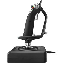 Logitech G Saitek X52 Flight Control System, Controller And Joystick Simulator, Lcd Display, Double Suspension, Illuminated Buttons, 2Xusb, Pc, Black