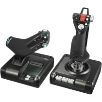 Logitech G Saitek X52 Flight Control System, Controller And Joystick Simulator, Lcd Display, Double Suspension, Illuminated Buttons, 2Xusb, Pc, Black